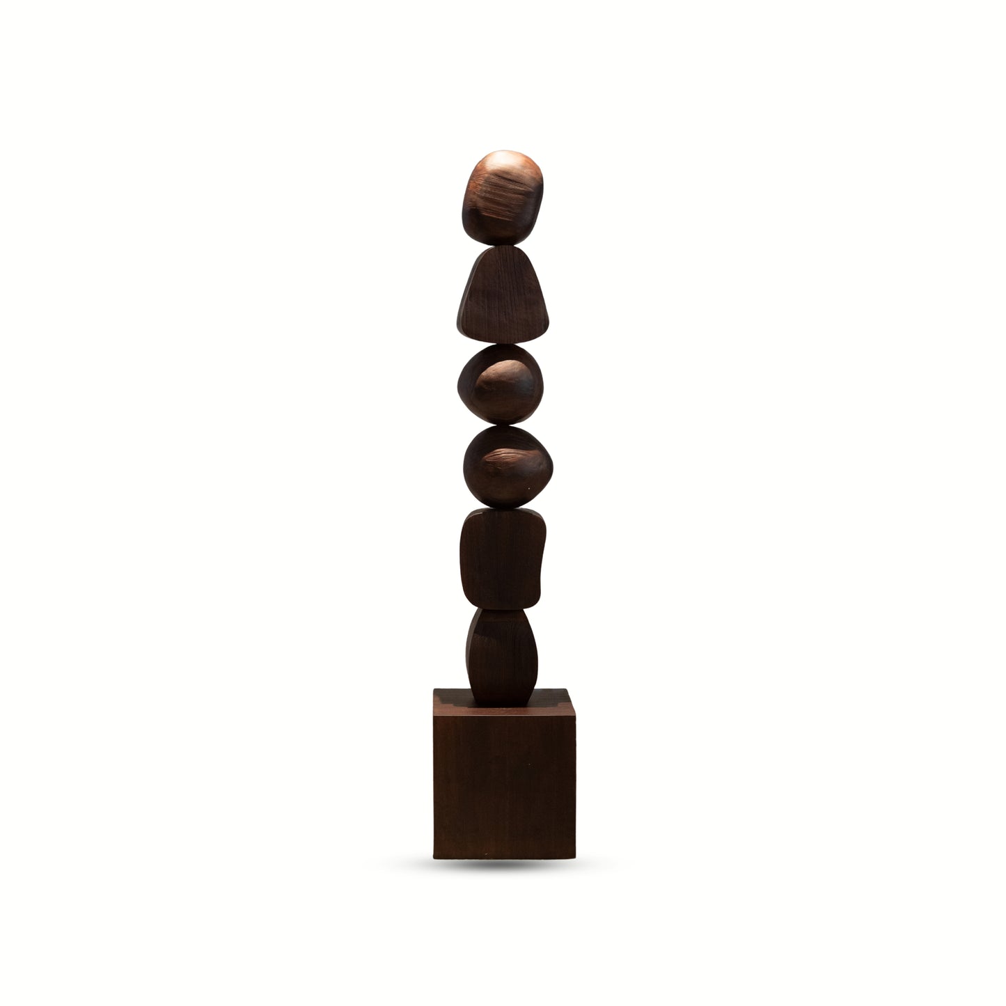 Walnut Wood Japandi Large Sculpture
