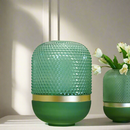 Augustus Green Glass Vase (L)