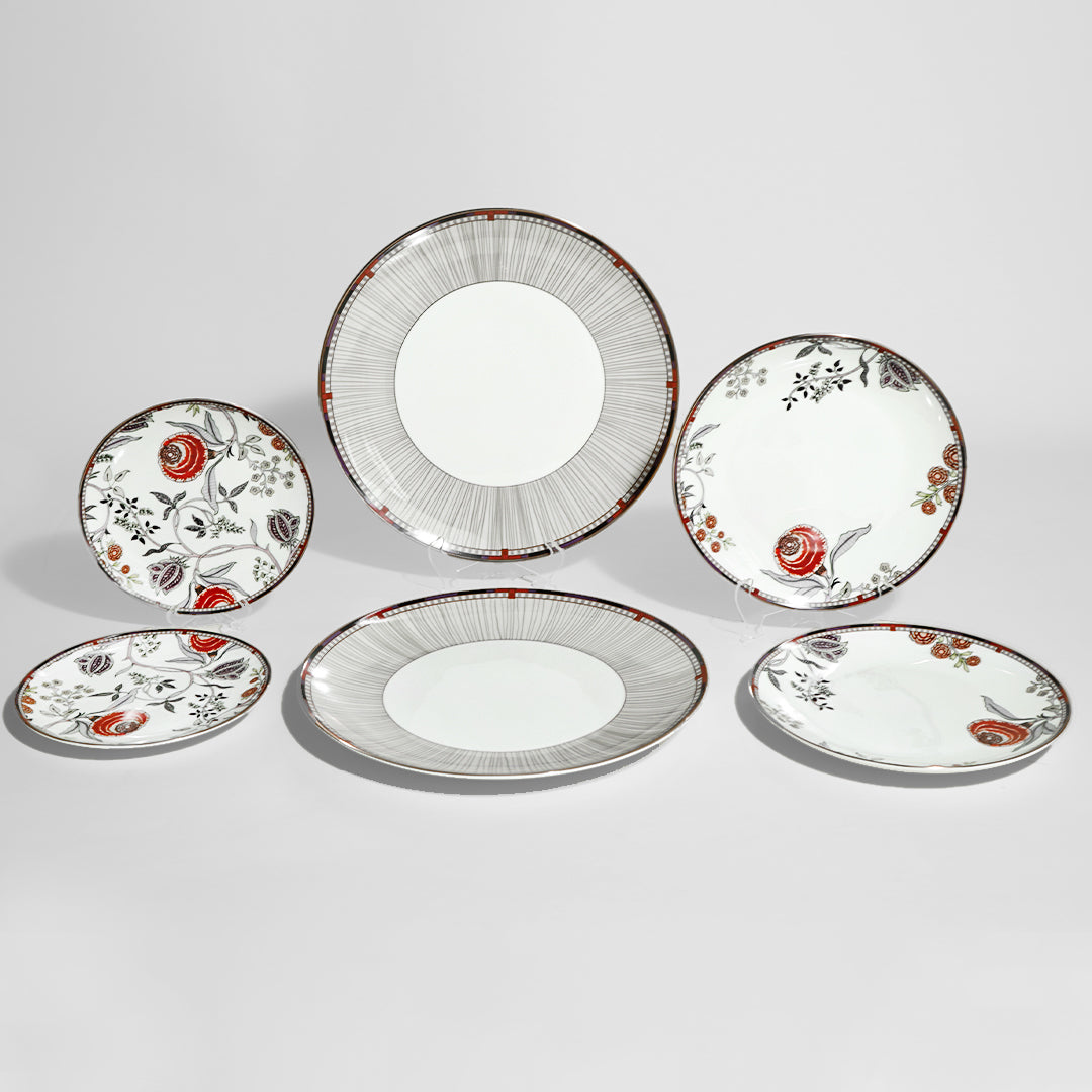 Marigold Bonechina Gold Dinner Set (Set of 27 pcs)