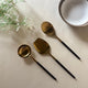 Nordic Brown Gold Serving Spoons (Set of 3)