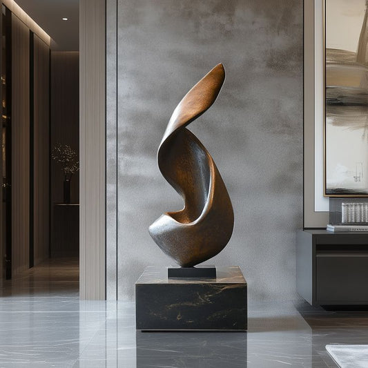 Klio Abstract Large Metal Sculpture For Lobby (5 Feet)