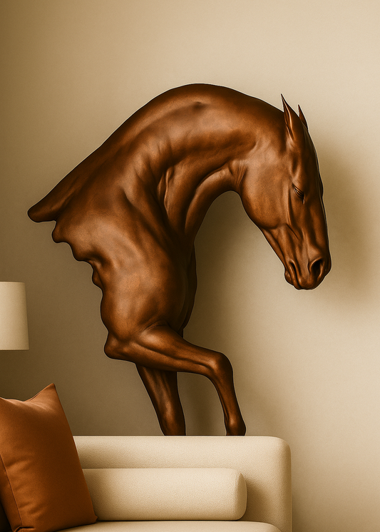 Augustus Horse Large Sculpture – 5.6 Ft Luxury Statement Decor Piece