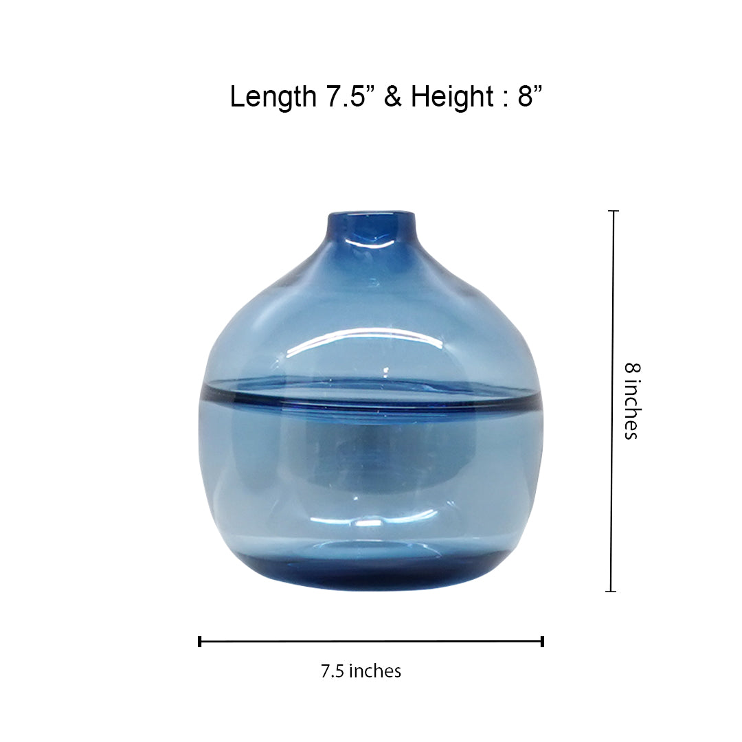 Animus Blue Glass Vase (Small)