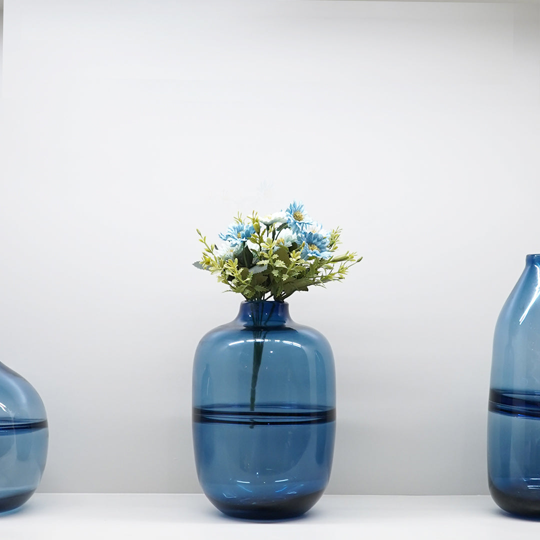 Animus blue Glass Vase (Medium)