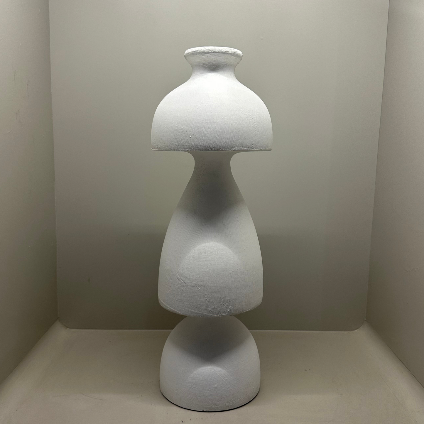 Wabi Sabi Wooden White Sculpture (Set of 2)