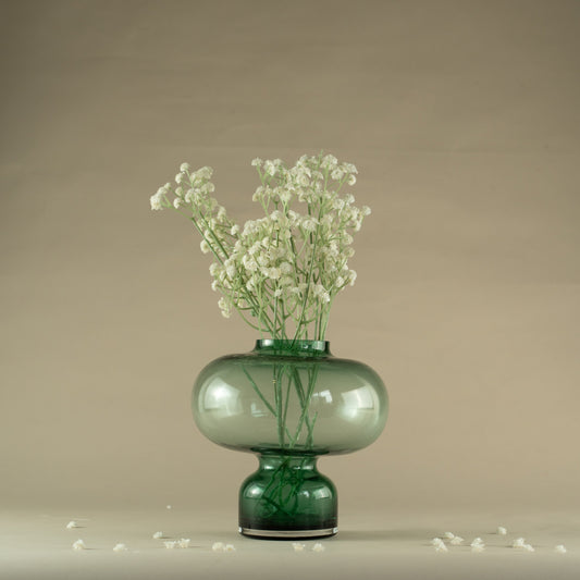 Saltus Dome Green Glass Vase (Small)
