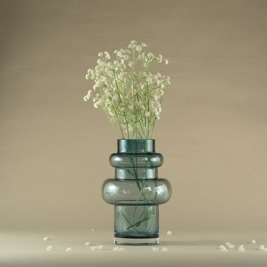 Mason Layered Blue Glass Vase (Small)