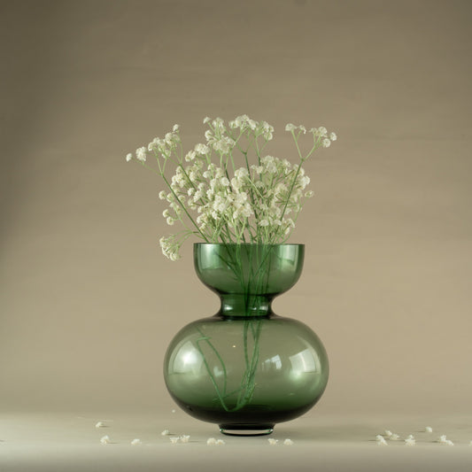Saltus Dome Green Glass Vase (Large)