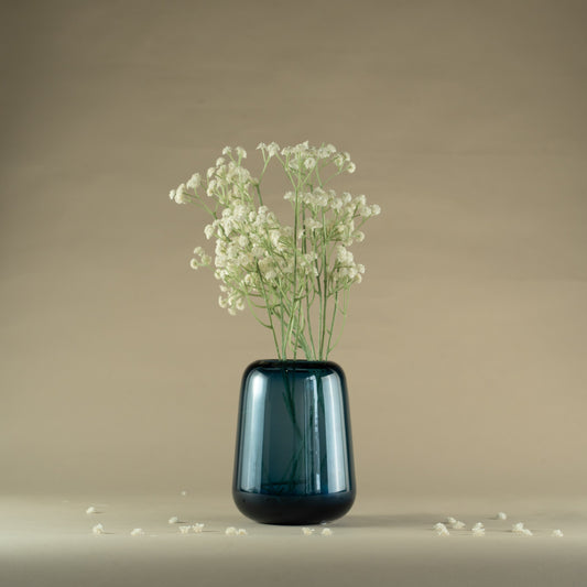 Oceanus Blue Glass Vase (Small)