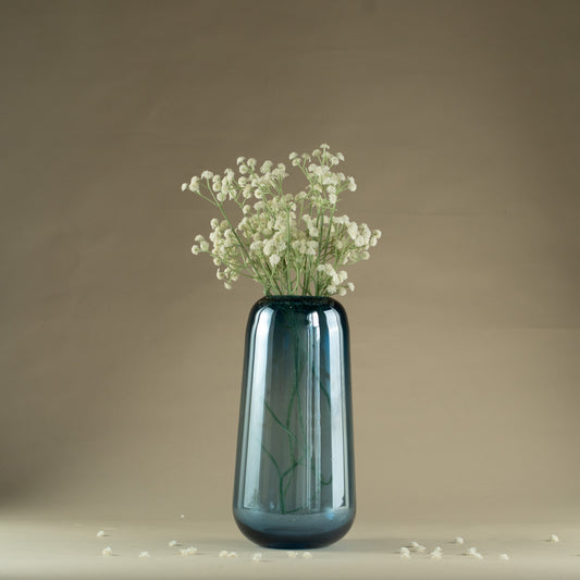 Oceanus Blue Glass Vase (Large)
