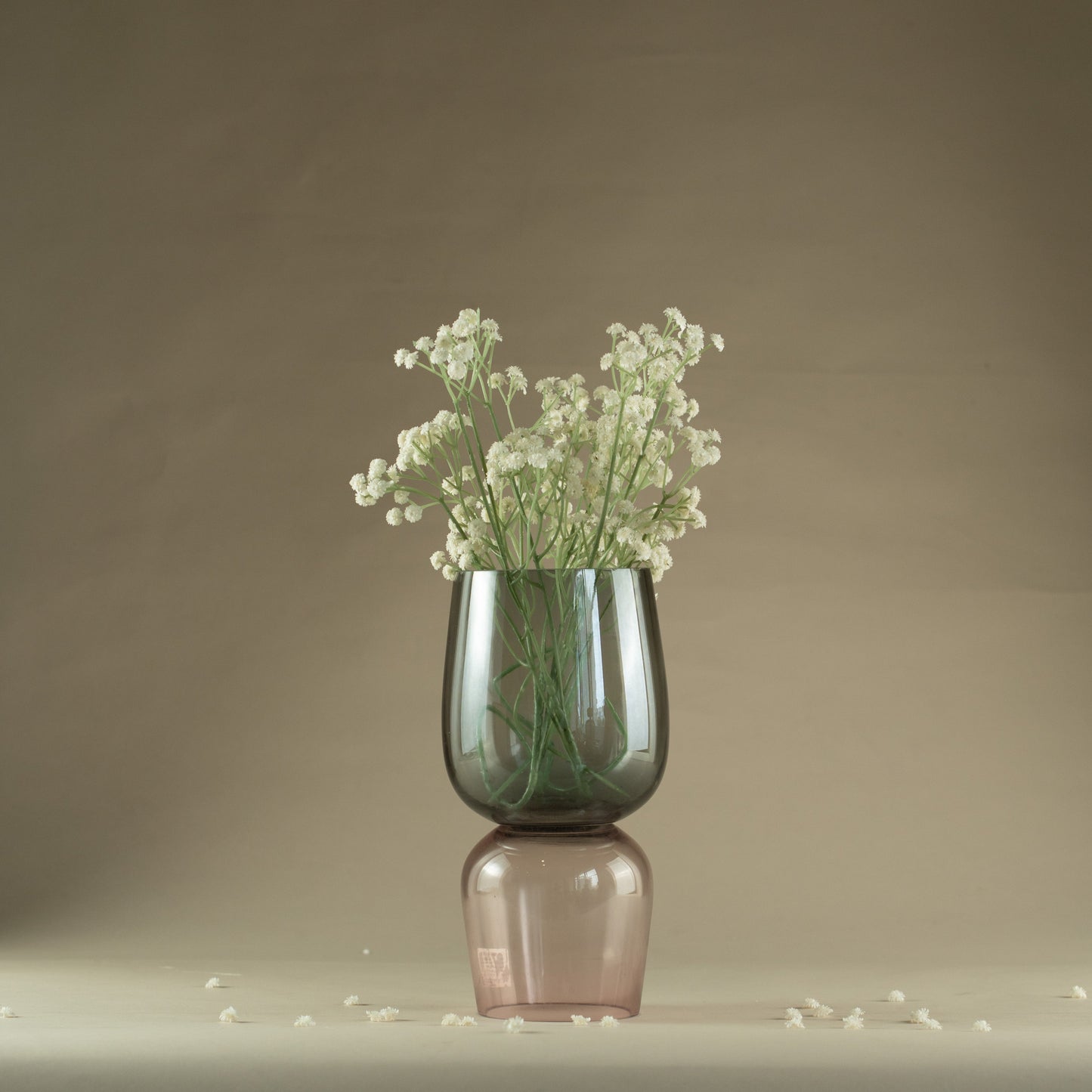 Dominus Smokey Pink Glass Vase