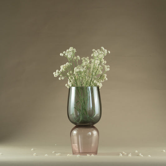 Dominus Smokey Pink Glass Vase