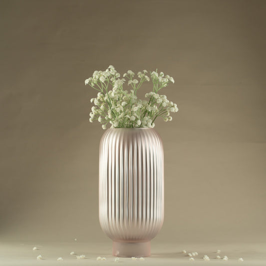 Crus Pink Striped Glass Vase