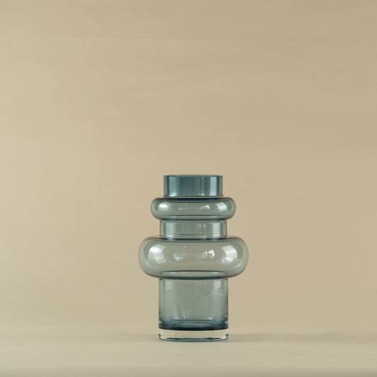 Mason Layered Blue Glass Vase (Small)