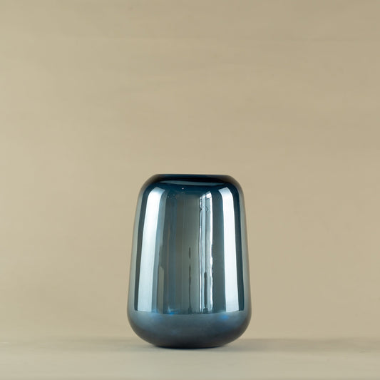 Oceanus Blue Glass Vase (Medium)