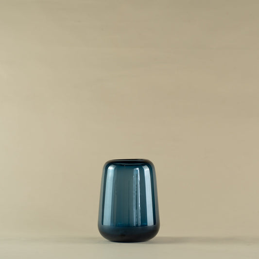 Oceanus Blue Glass Vase (Small)
