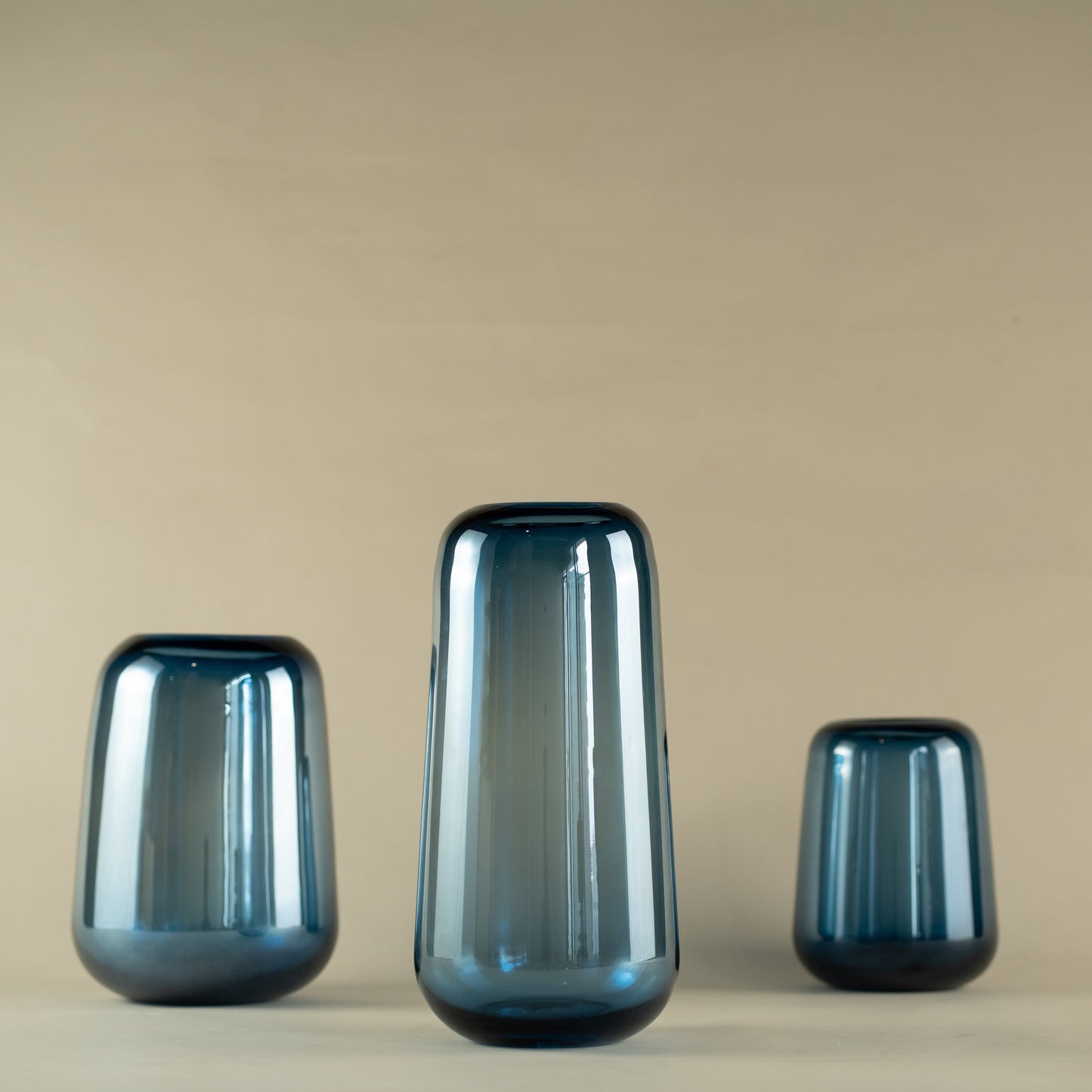 Oceanus Blue Glass Vase (Small)