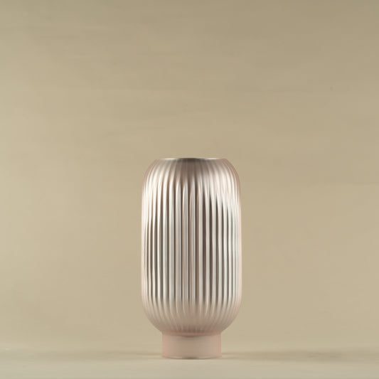 Crus Pink Striped Glass Vase