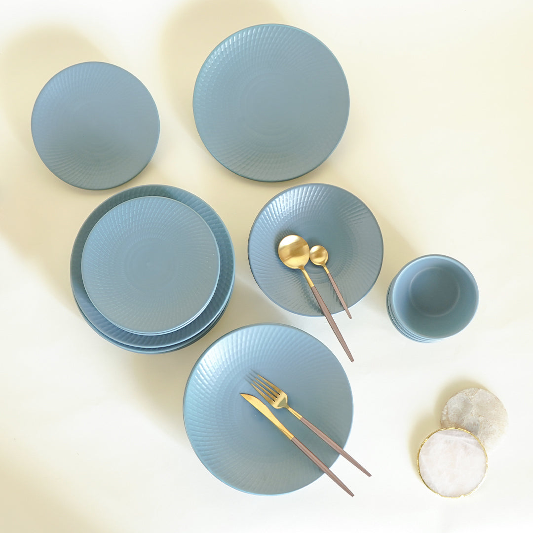 Mangata Blue Modern Dinnerset (Set of 16 Pcs)