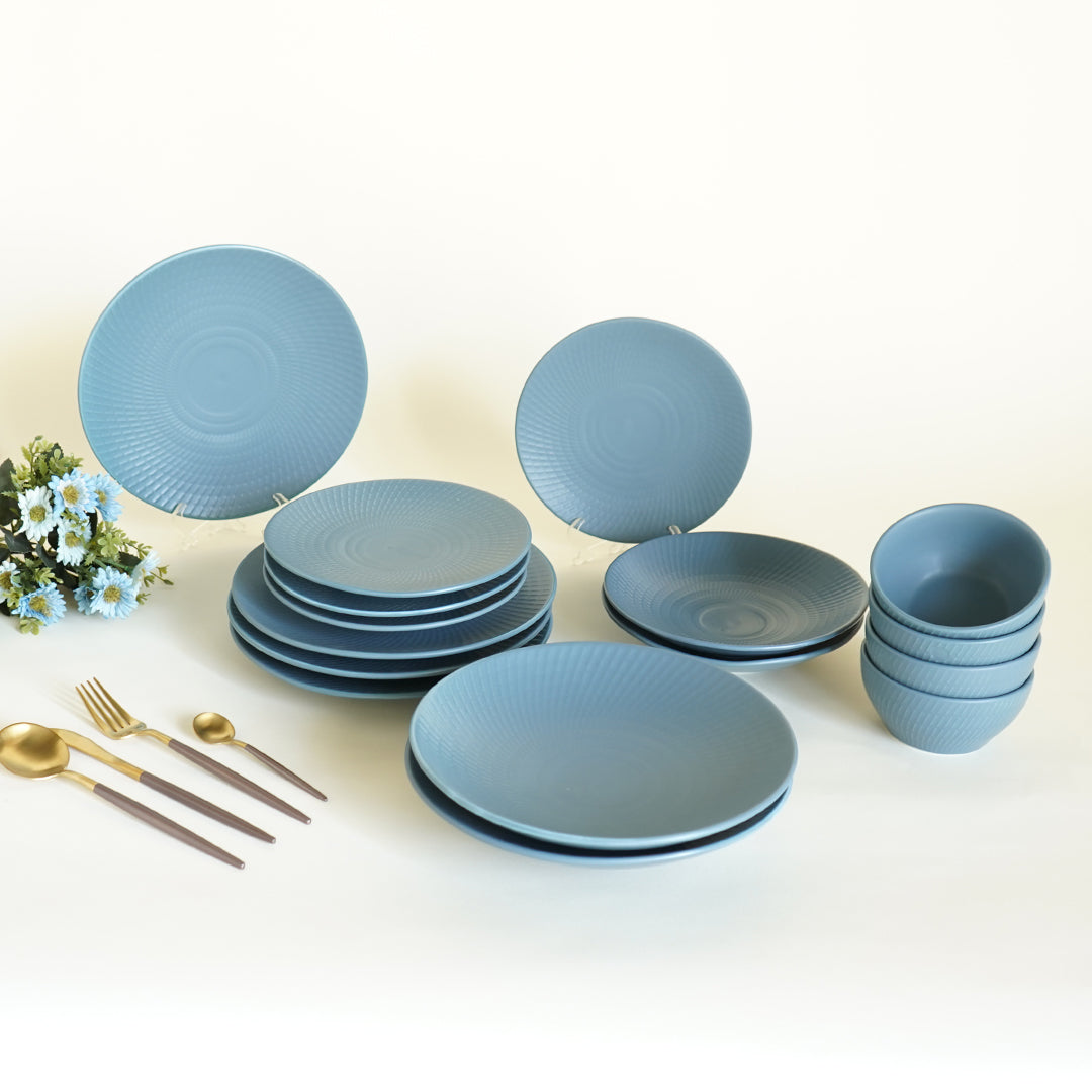 Mangata Blue Modern Dinnerset (Set of 16 Pcs)