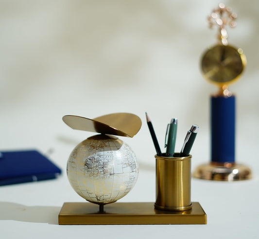 Curio Office Globe with Pen holder