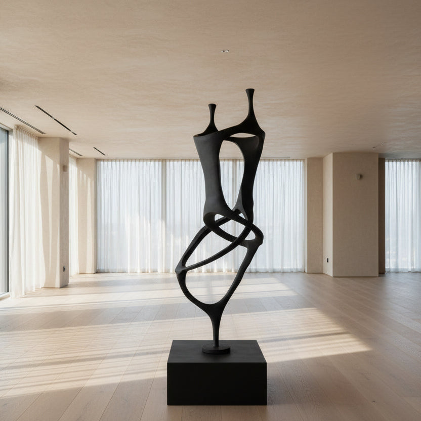 Melia Dancing Large Metal Sculpture – Modern 6 Ft Statement Art