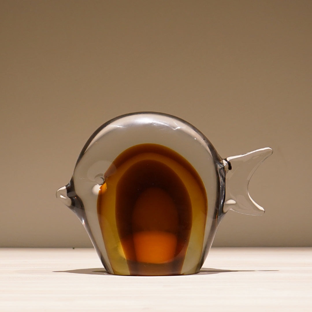 Mangata Red Fish Glass Showpiece