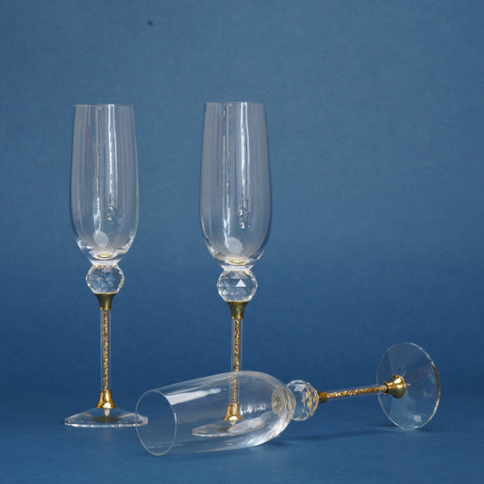 Caelus Crystal Champagne Glasses (Set of 4)