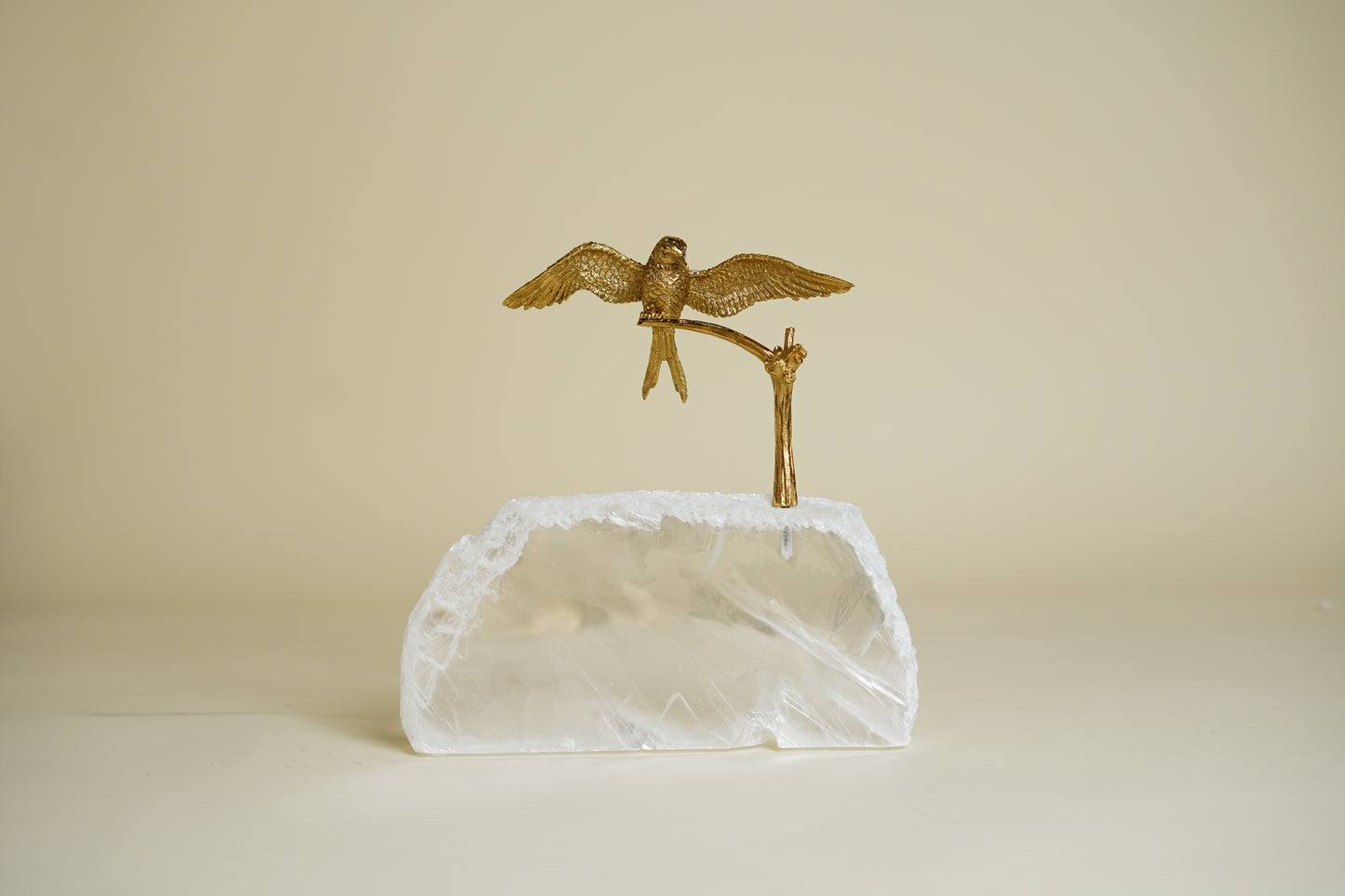 Volantis Bird Brass Crystal Centerpiece