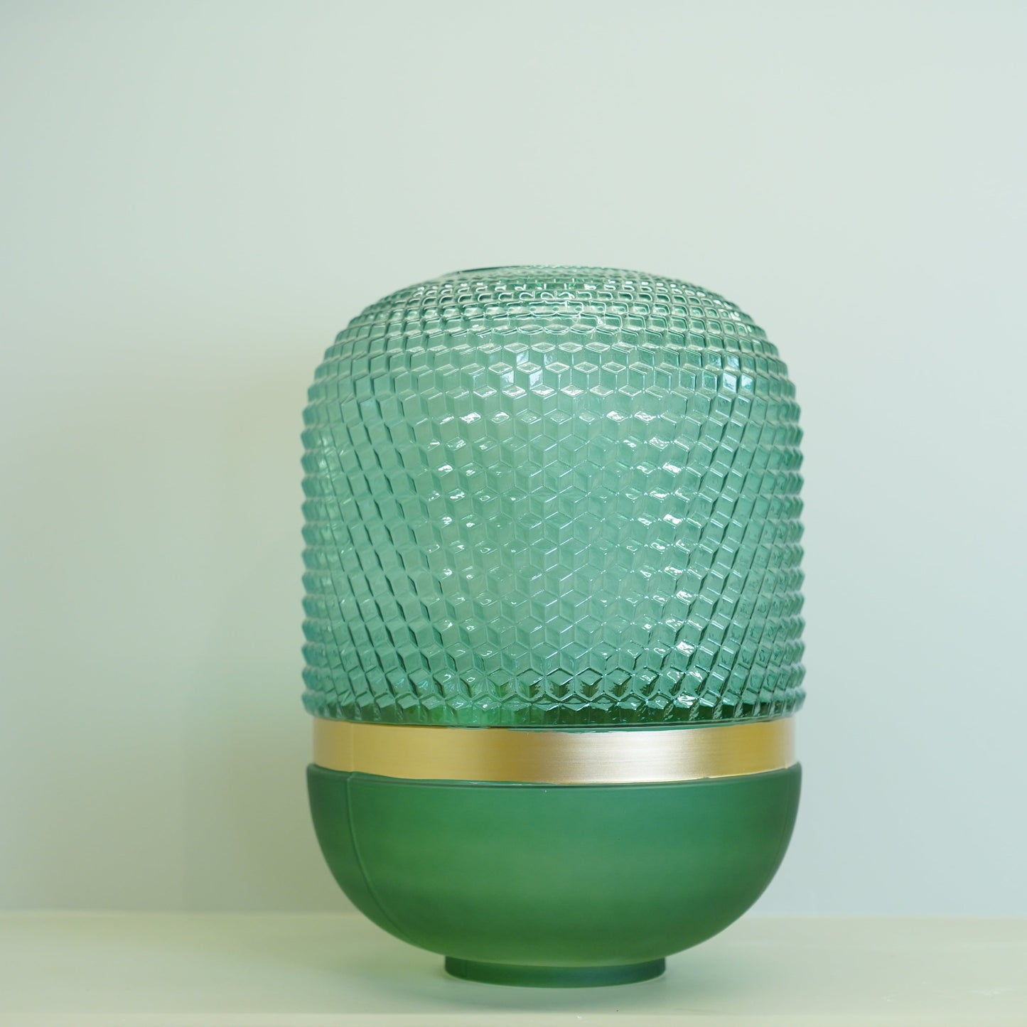 Augustus Green Glass Vase (L)