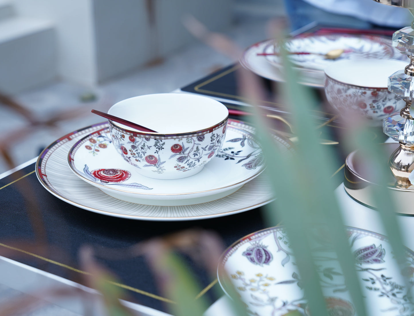 Marigold Bonechina Gold Dinner Set (Set of 27 pcs)