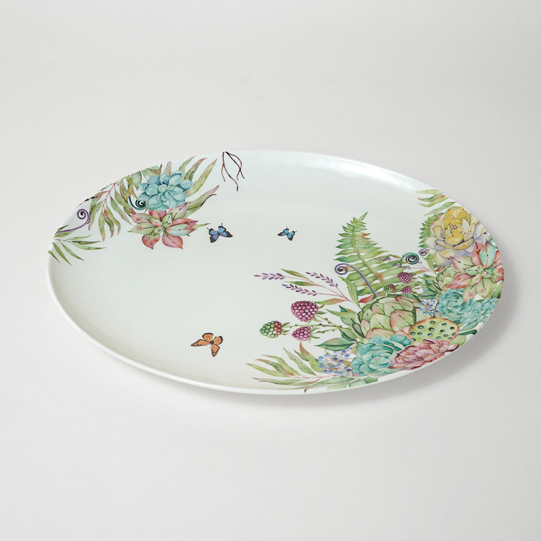 Viridis Forest Bone China Oval Platter