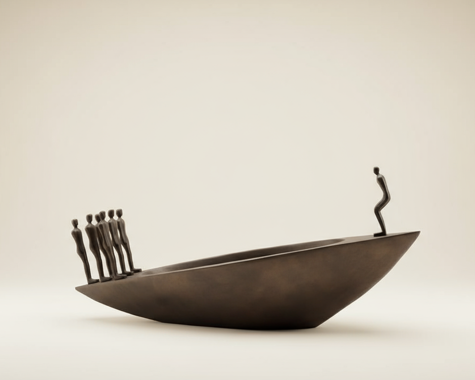 Savious Boat Men Sculpture For Courtyard (6 feet)