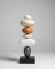 Wooden Pebble Totem Sculpture (3 Feet)