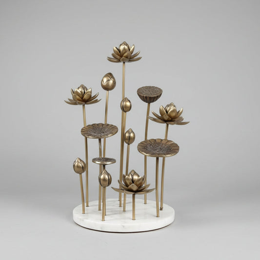 The Lotus Array - Luxury Side Table Showpiece