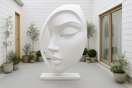 Mulier Poised Large White Sculpture for Home (5 Feet)