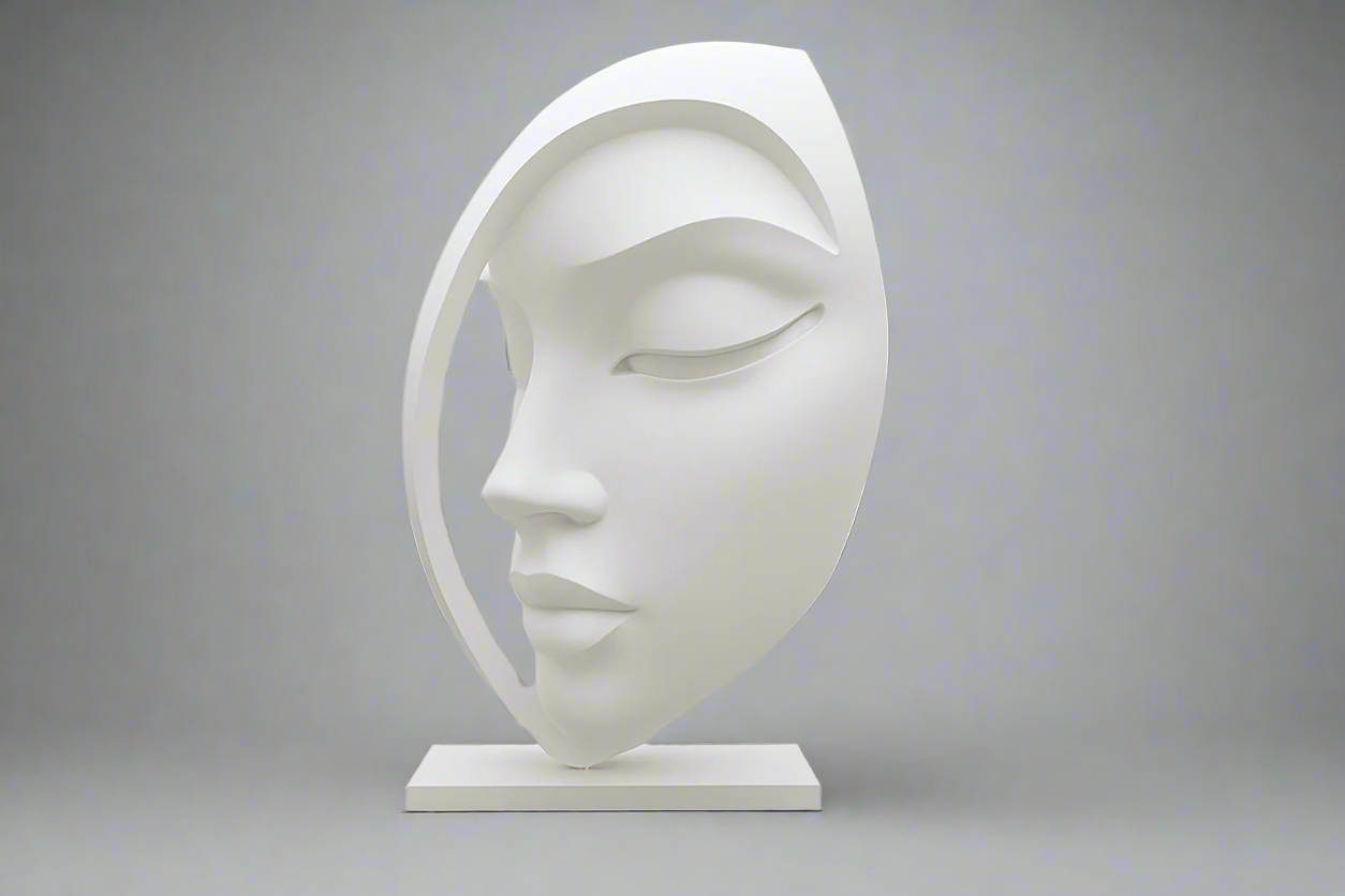 Mulier Poised Large White Sculpture for Home (5 Feet)