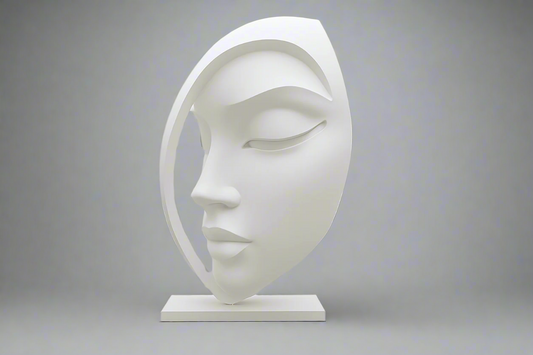 Mulier Poised Large White Sculpture for Home (5 Feet)