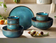 Teal Viridis Deep Dish Serving Bowl
