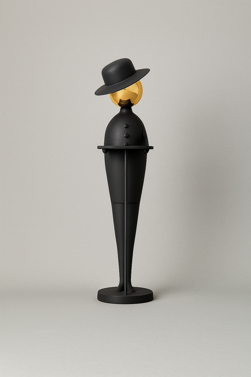 Amor Gentleman Metal Sculpture for Living room (3 feet)