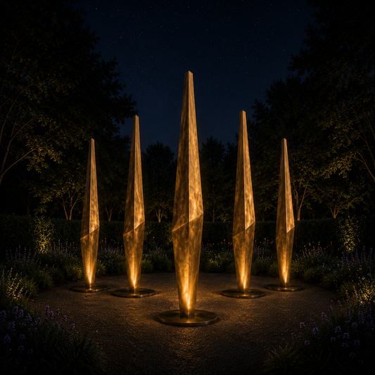 AKĀSHA V™ | Outdoor Bronze Garden Sculptures (Set of 5)