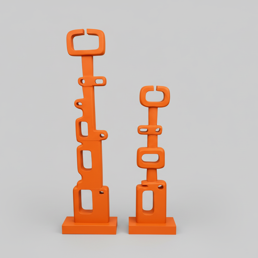 Sanitatem Organic Orange Wooden Totems (Set of 2)