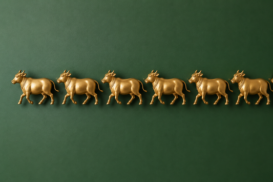 NANDI - The Sacred Procession Wall Installation ( Set of 3)