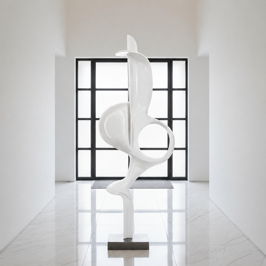 Indomitus Living Room Large White Sculpture