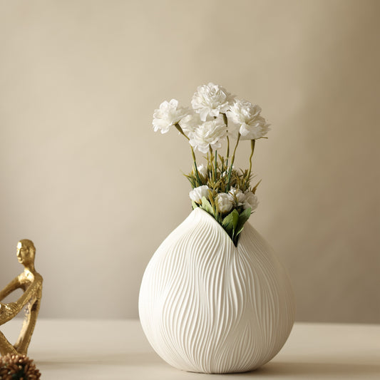 Ammil Flower White Vase