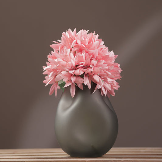 Kheima Black Smokey Glass Vase