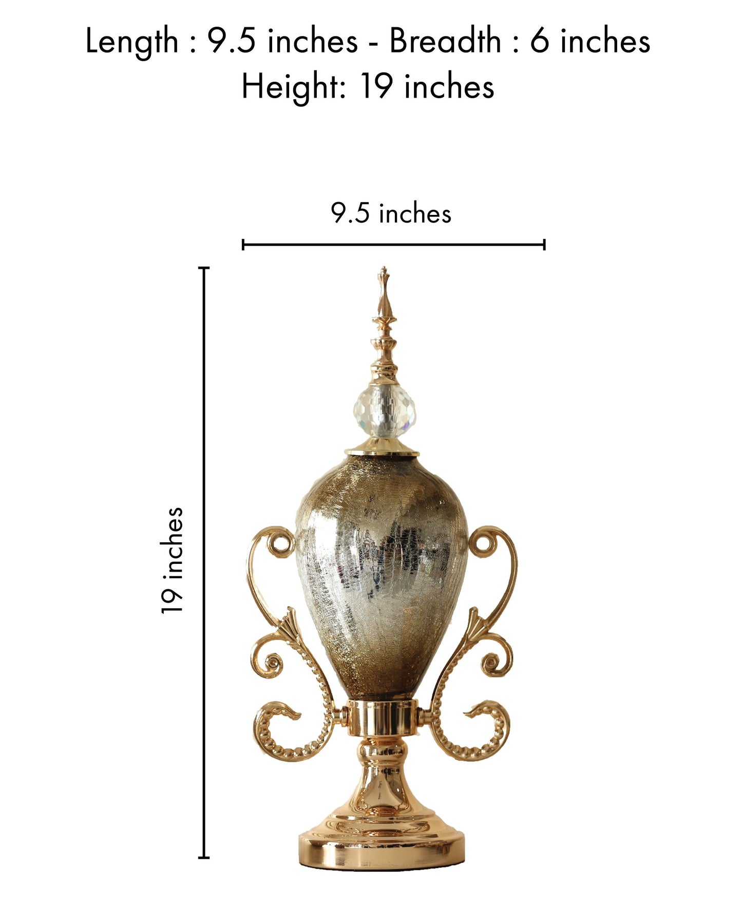 Augustus Gold Decorative Jar (Small)