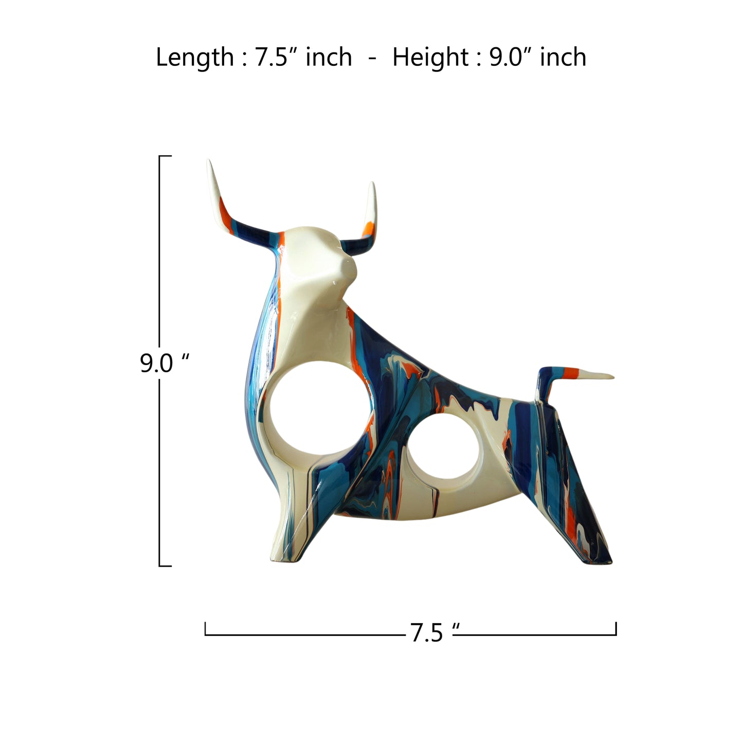 Indomitus Modern Bull Sculpture