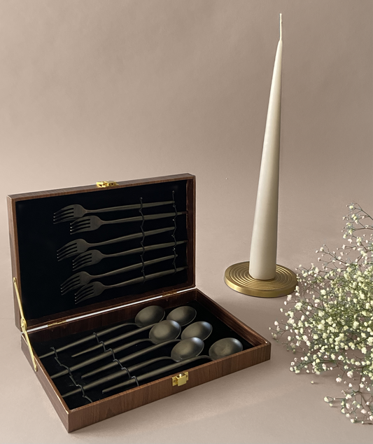 Modern Starter Matt black cutlery