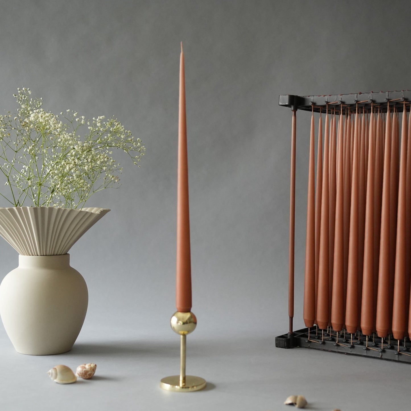 Terra Cotta Taper candle (42 cm)